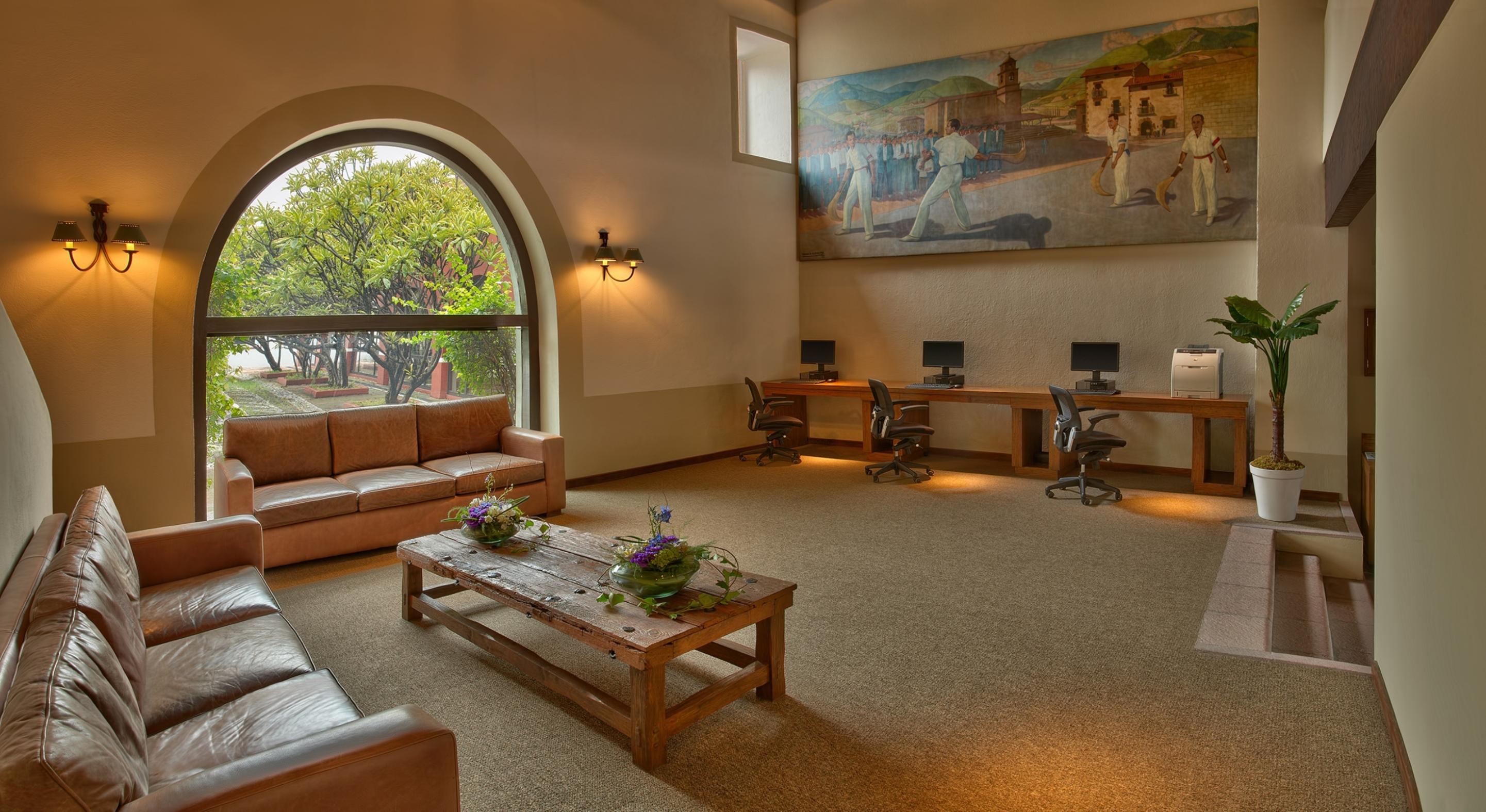 فندق هاسيندا جوريكا من بريساس كويريتارو المظهر الخارجي الصورة The lobby of the library